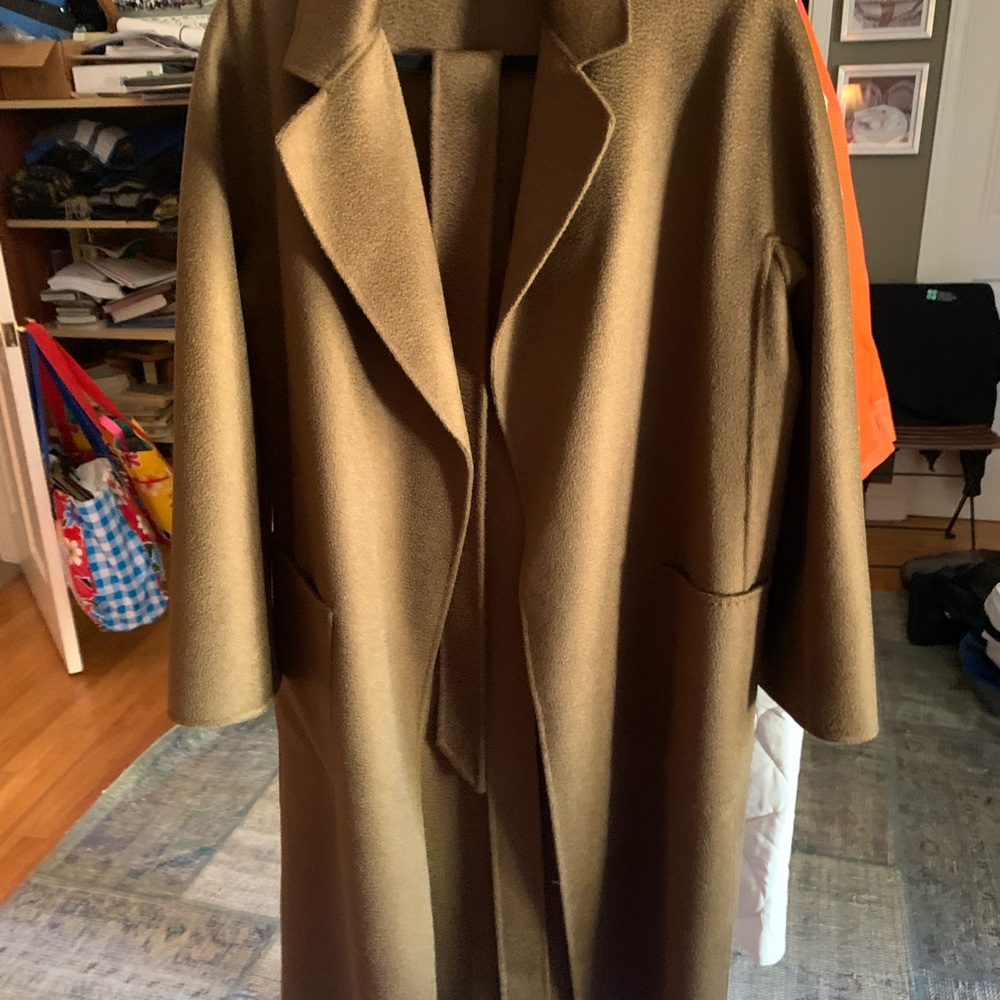 The Curated Classic Coat Sz M - Moss Green -  Cashmere 30% Wool 70% Blend